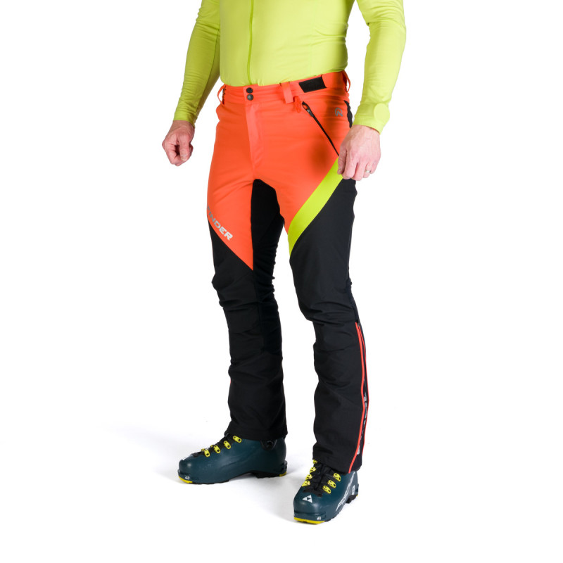 Pantaloni da sci alpinismo da uomo Northfinder RYSY 3 NO-36613SKP Nero-Arancio